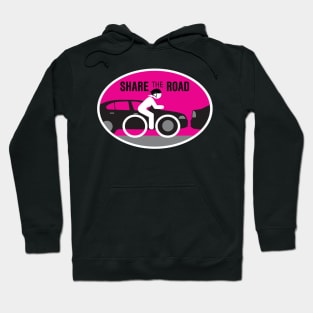 Share the Road - Female Cyclist Hoodie